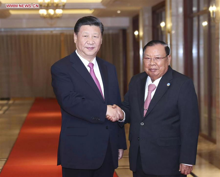 LAOS-CHINA-XI JINPING-BOUNNHANG VORACHIT-MEETING