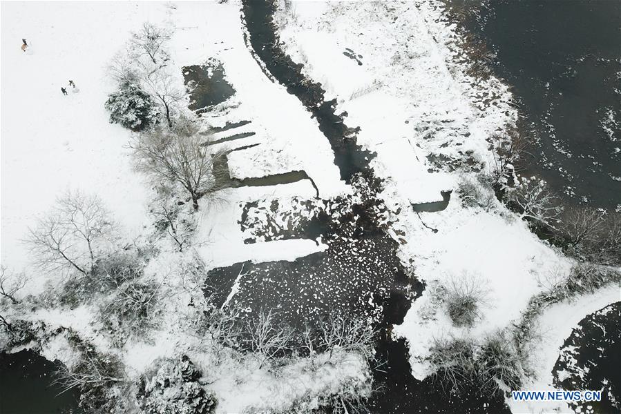 CHINA-HANGZHOU-XIXI WETLAND-SNOWFALL (CN)