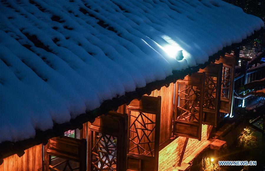 CHINA-ZHEJIANG-WUZHEN-SNOW (CN)