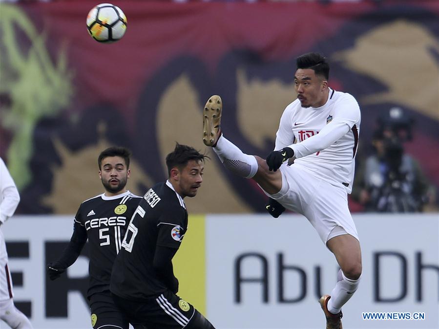 (SP)CHINA-TIANJIN-SOCCER-AFC CHAMPIONS LEAGUE-QUALIFICATION-TIA VS CER(CN)