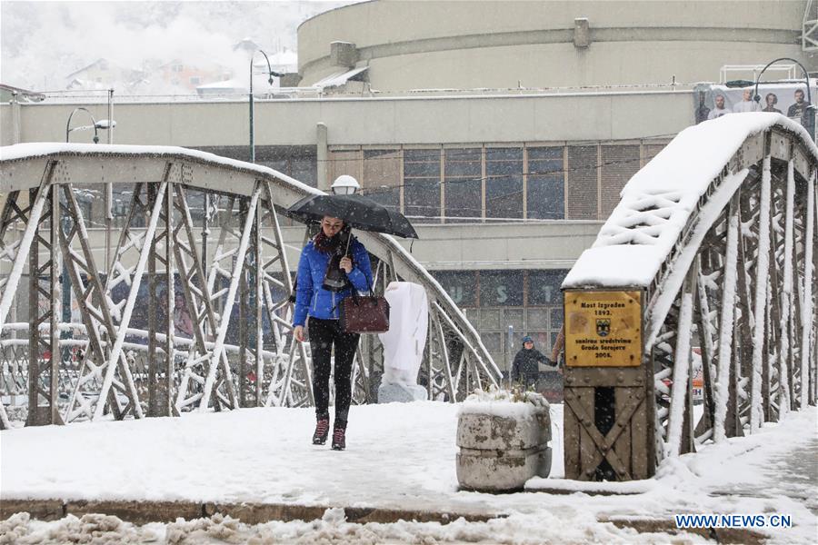 BOSNIA AND HERZEGOVINA-SARAJEVO-SNOW