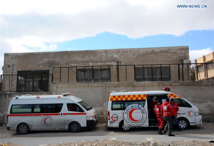 SYRIA-DAMASCUS-COUNTRYSIDE-HUMANITARIAN-CROSSING