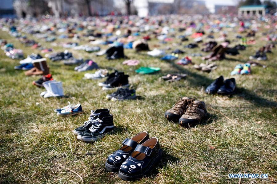 U.S.-WASHINGTON D.C.-SCHOOL SHOOTINGS-PROTEST-SHOES