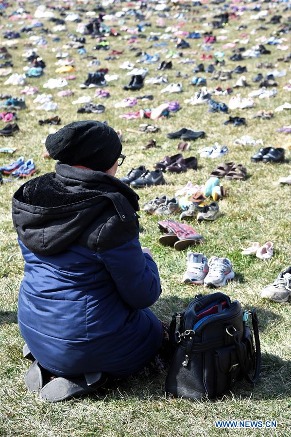 U.S.-WASHINGTON D.C.-SCHOOL SHOOTINGS-PROTEST-SHOES