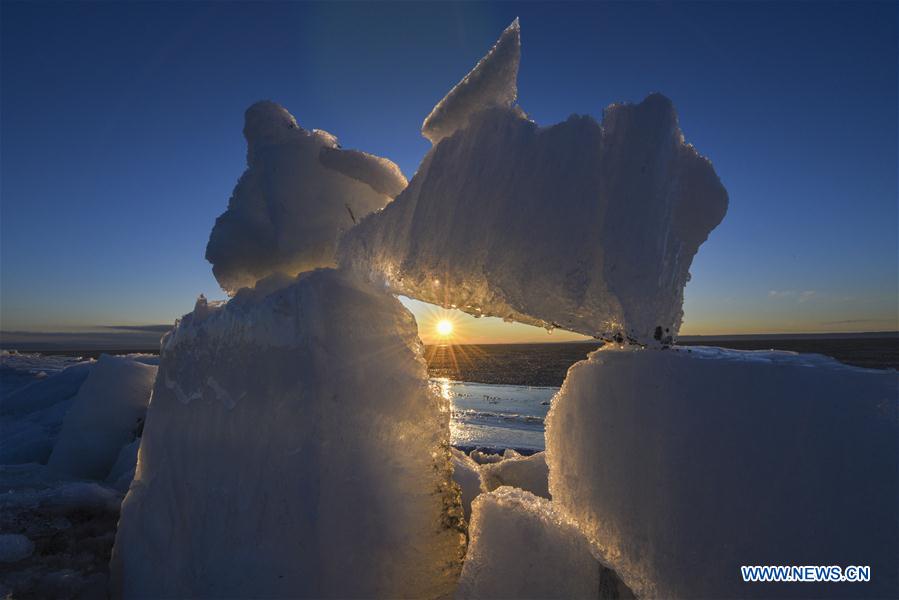 CHINA-XINJIANG-ULUNGGUR LAKE-ICEBERG (CN)