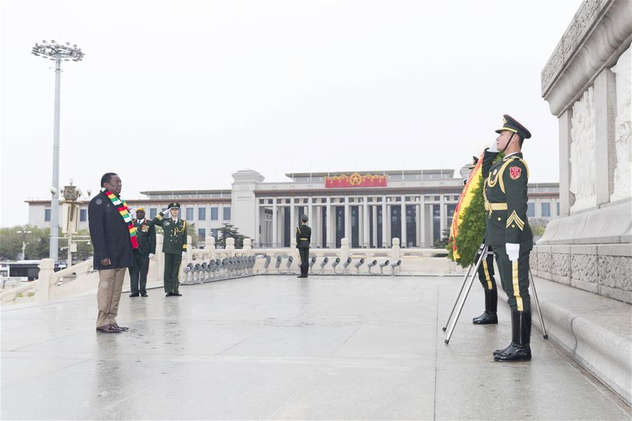 CHINA-BEIJING-ZIMBABWEAN PRESIDENT-MONUMENT-TRIBUTE (CN)