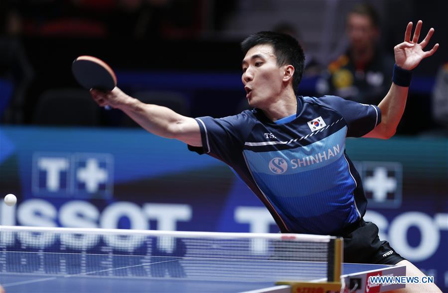 (SP)SWEDEN-HALMSTAD-ITTF WORLD TEAM CHAMPIONSHIPS 2018-MEN-SEMIFINAL-GERMANY-SOUTH KOREA