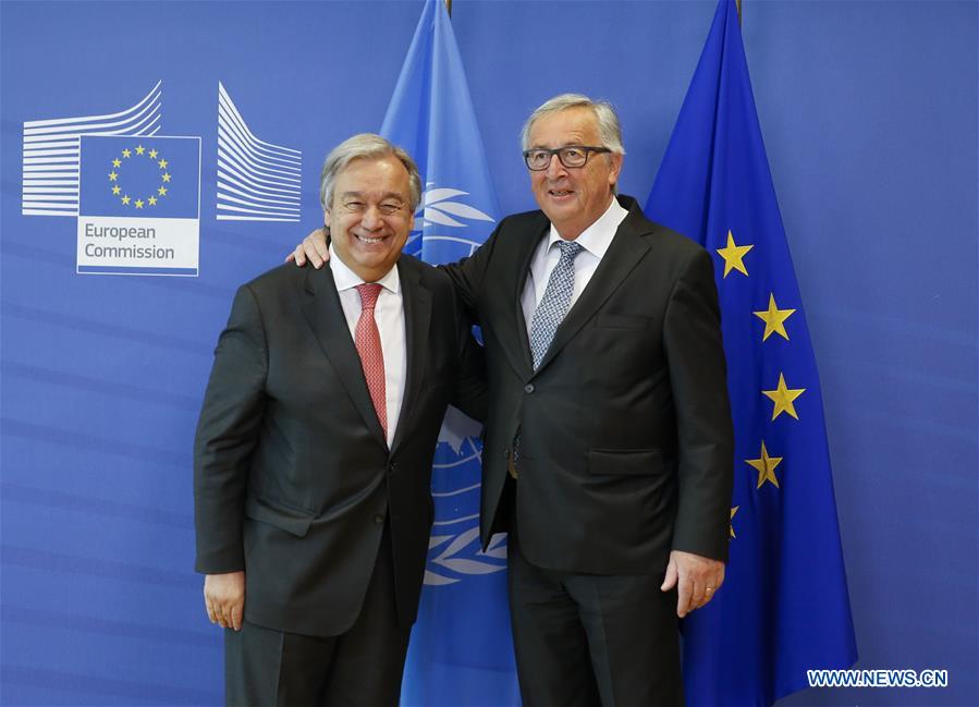 BELGIUM-BRUSSELS-EU-UN-JUNCKER-GUTERRES