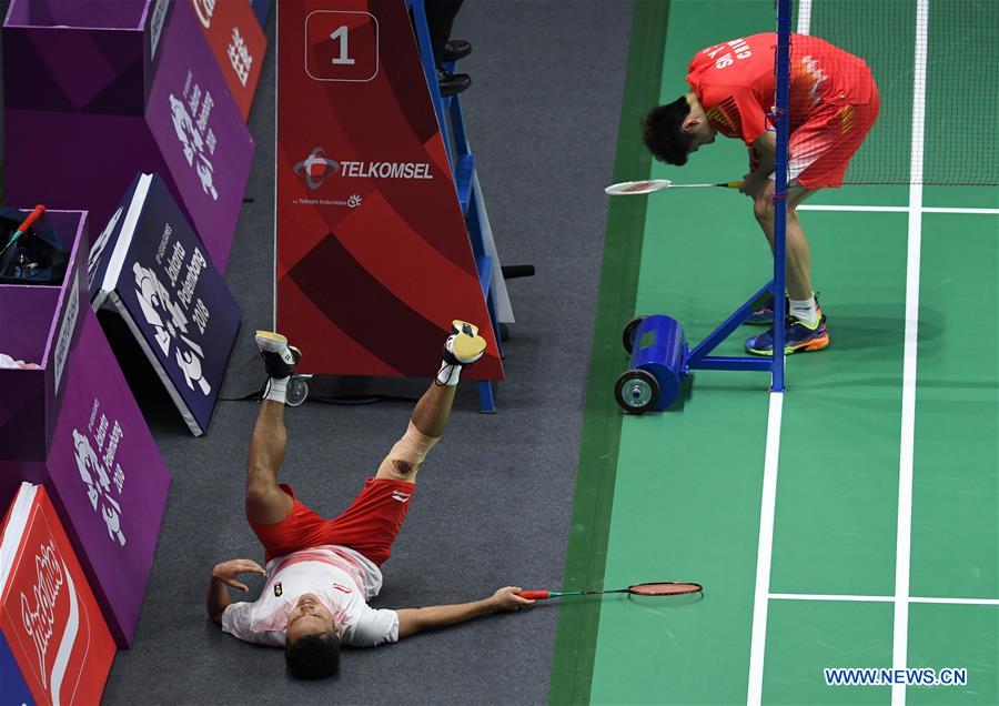 (SP)INDONESIA-JAKARTA-ASIAN GAMES-BADMINTON-MEN'S TEAM FINAL