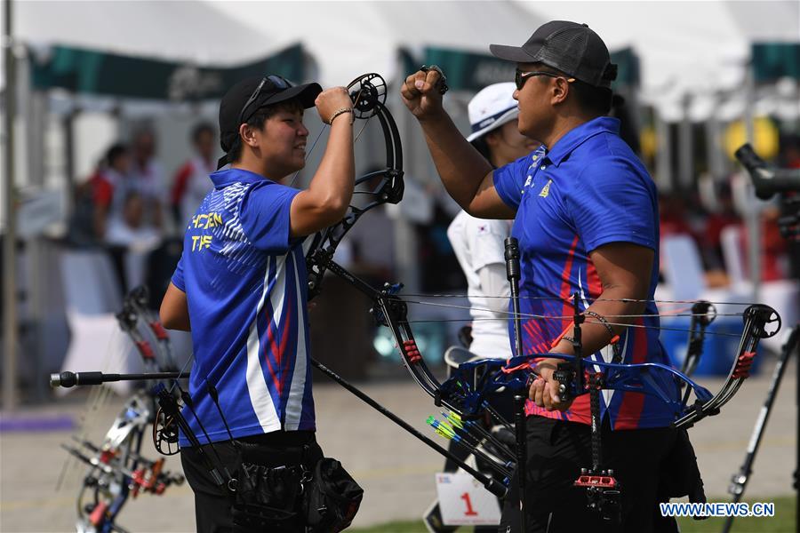 (SP)INDONESIA-JAKARTA-ASIAN GAMES-ARCHERY-COMPOUND MIXED TEAM