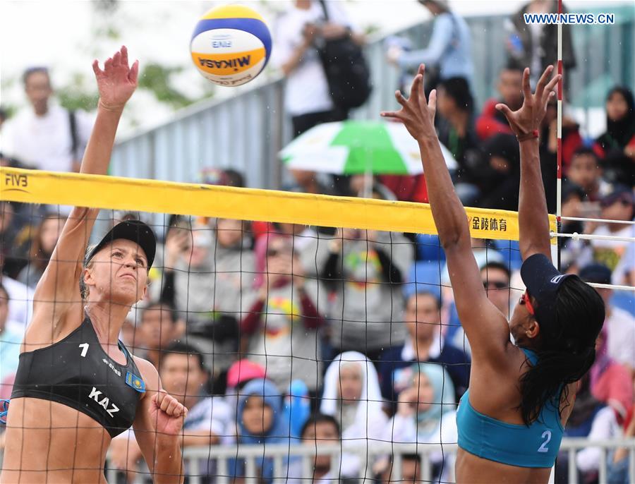 (SP)INDONESIA-PALEMBANG-ASIAN GAMES-WOMEN'S BEACH VOLLEYBALL