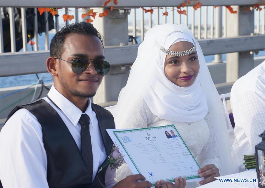 MALDIVES-CHINA-FRIENDSHIP BRIDGE-MASS WEDDING