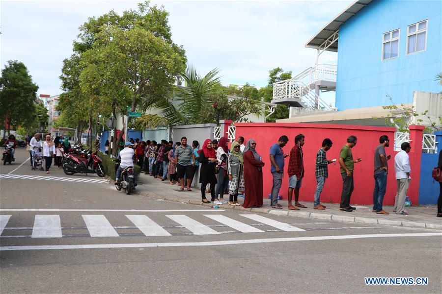 MALDIVES-HULHUMALE-PRESIDENTIAL ELECTION-VOTE