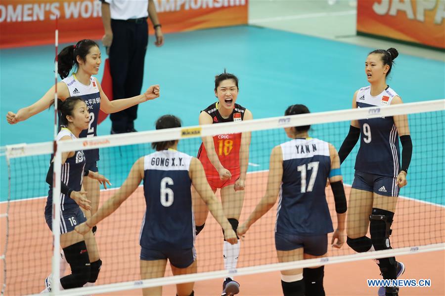 (SP)JAPAN-NAGOYA-VOLLEYBALL-WOMEN'S WORLD CHAMPIONSHIP-CHINA VS THE NETHERLANDS