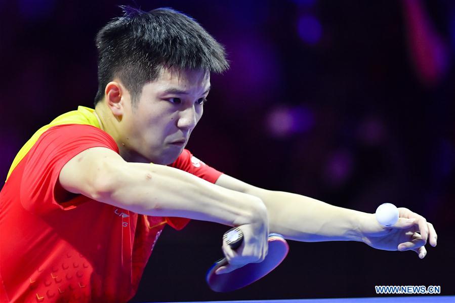 (SP)FRANCE-CHESSY-2018 ITTF MEN'S WORLD CUP-FINAL-FAN ZHENDONG VS TIMO BOLL 