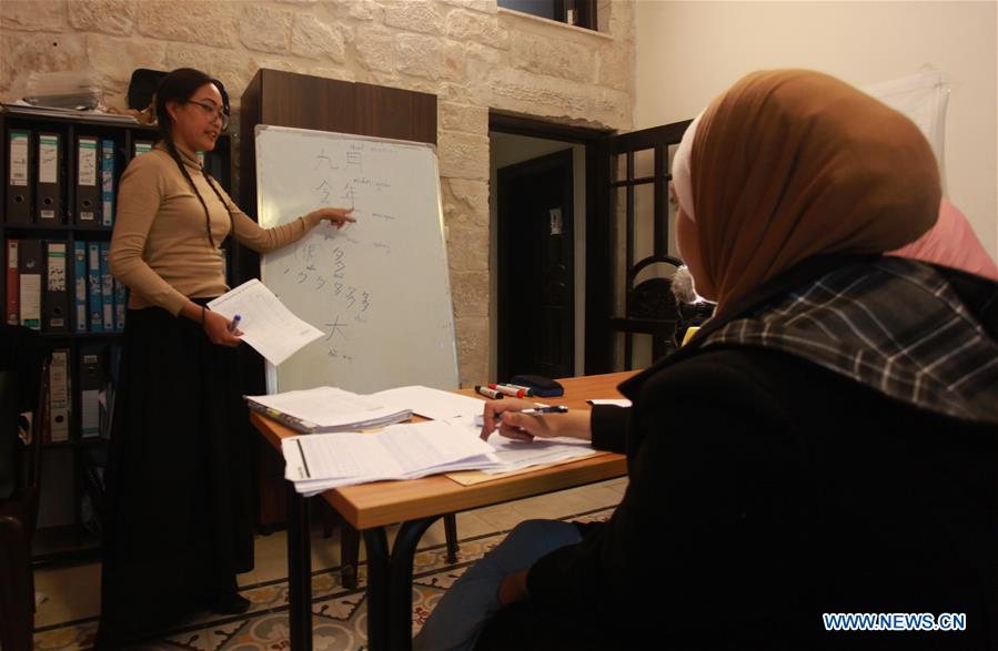 MIDEAST-NABLUS-EDUCATION-CHINESE-LANGUAGE