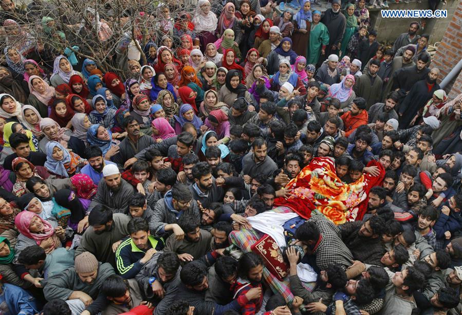 KASHMIR-SRINAGAR-MILITANT-FUNERAL