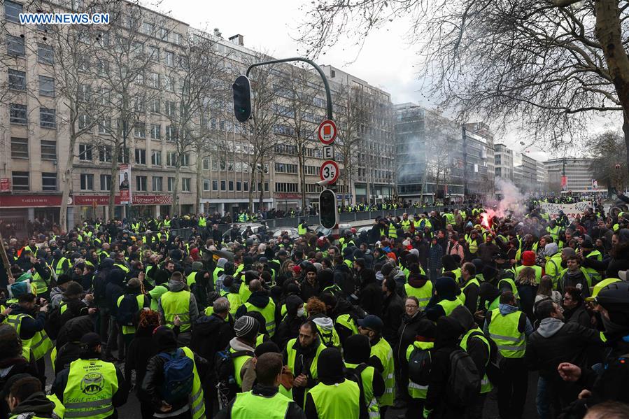 BELGIUM-BRUSSELS-YELLOW VEST-PROTEST