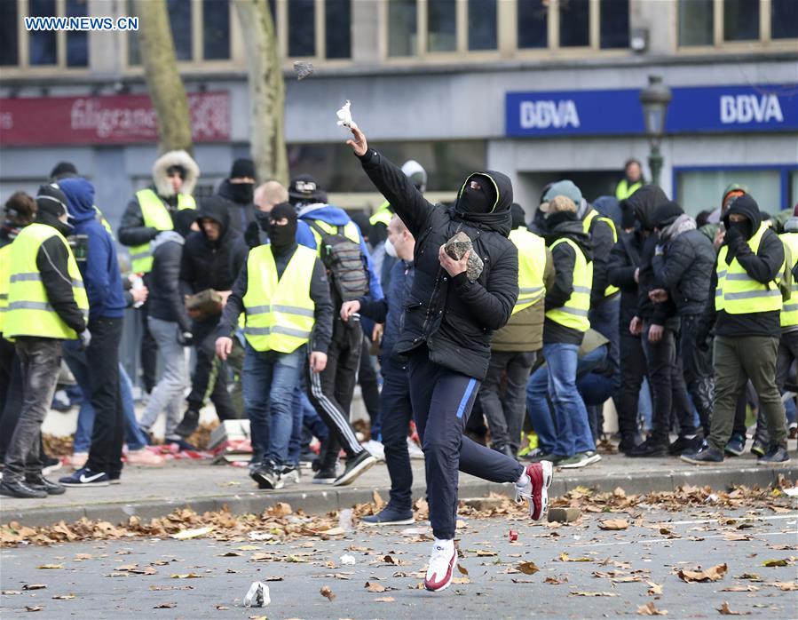 BELGIUM-BRUSSELS-YELLOW VEST-PROTEST