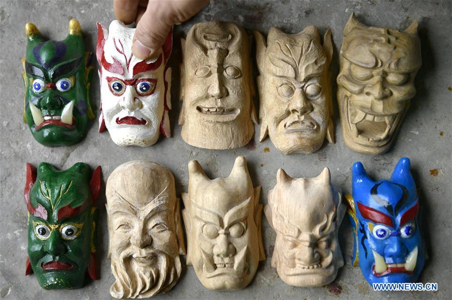 #CHINA-HUBEI-ENSHI-NUO OPERA-MASK MAKING (CN)