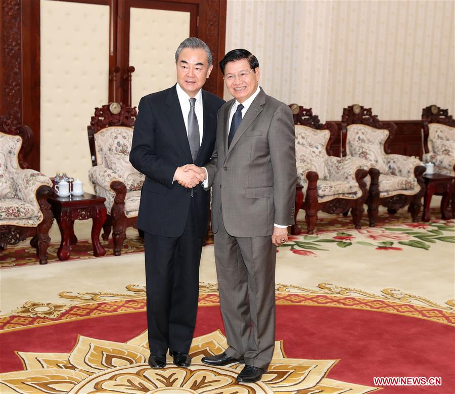 LAOS-VIENTIANE-CHINA-WANG YI-LAO PM-MEETING