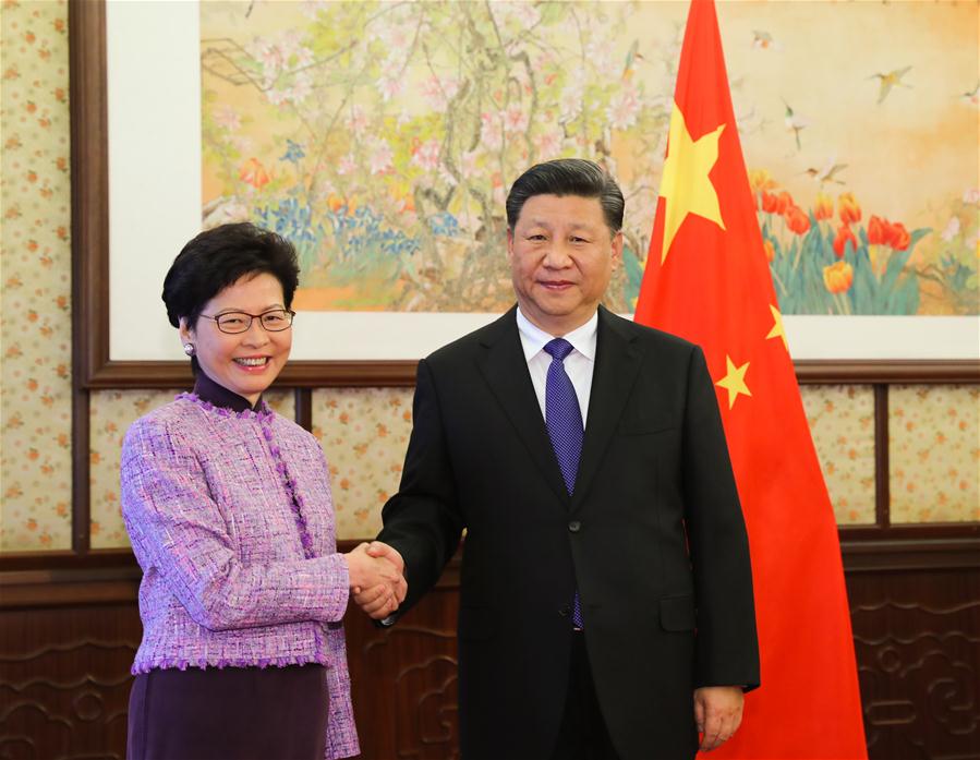 CHINA-BEIJING-XI JINPING-HKSAR CHIEF EXECUTIVE-MEETING (CN)