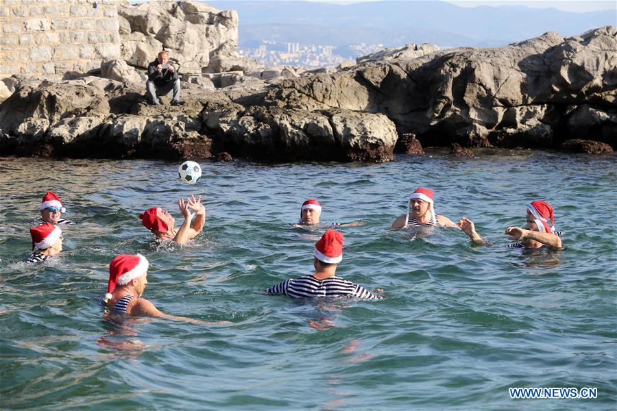 CROATIA-OPATIJA-NEW YEAR'S DAY-SWIMMING