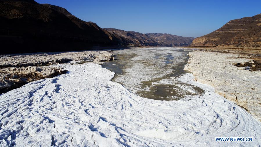 CHINA-SHAANXI-FROZEN HUKOU WATERFALL (CN)