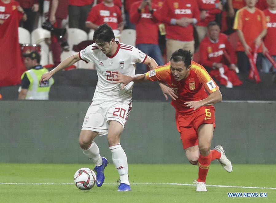 (SP)UAE-ABU DHABI-FOOTBALL-ASIAN CUP-CHINA-IRAN