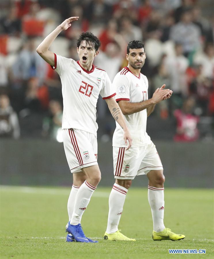 (SP)UAE-ABU DHABI-FOOTBALL-ASIAN CUP-CHINA-IRAN