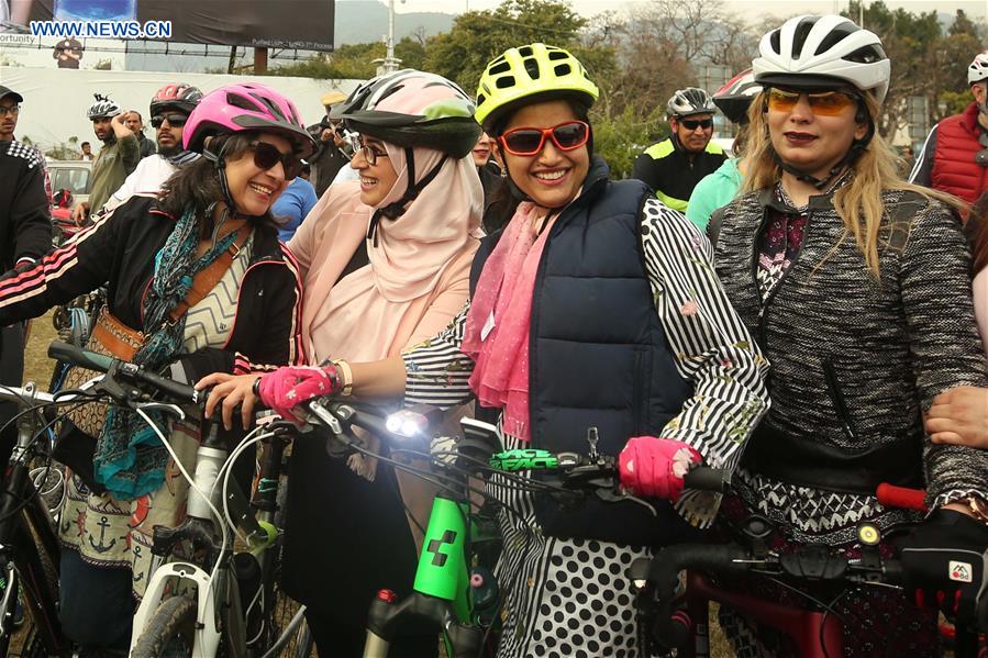 PAKISTAN-ISLAMABAD-WOMEN'S DAY-BICYCLE RALLY