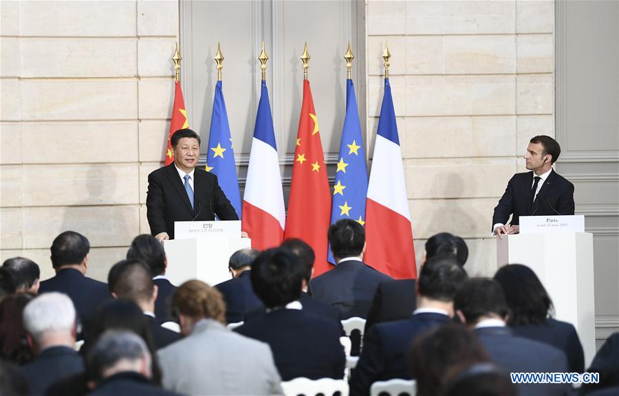 FRANCE-PARIS-CHINA-XI JINPING-MACRON-TALKS