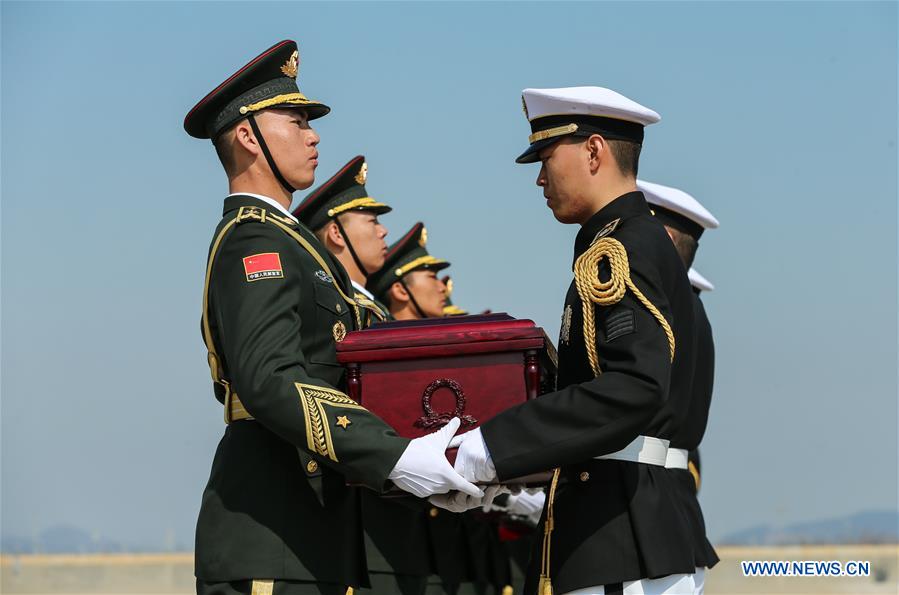 SOUTH KOREA-INCHEON-CHINESE MARTYRS' REMAINS-TRANSFER