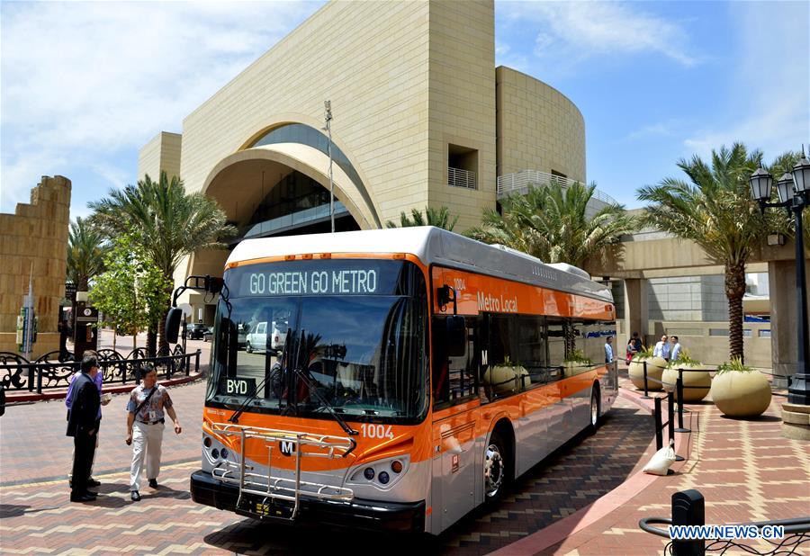 U.S.-LOS ANGELES-LANCASTER-BYD-E-BUS-MILESTONE