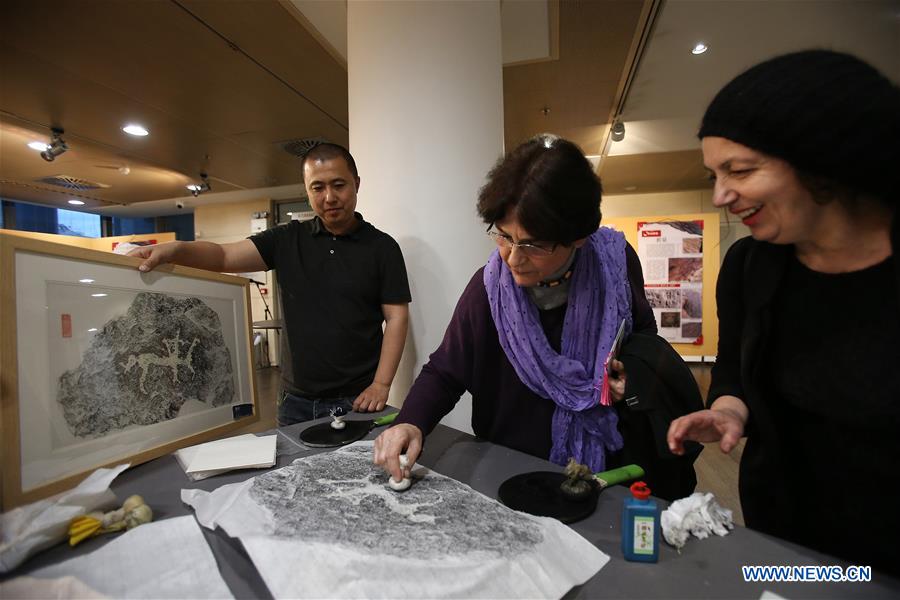 GREECE-ATHENS-EXHIBITION-CHINA-ROCK CARVING