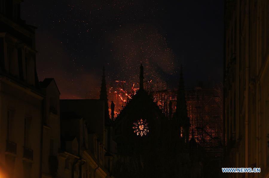 FRANCE-PARIS-NOTRE DAME CATHEDRAL-FIRE