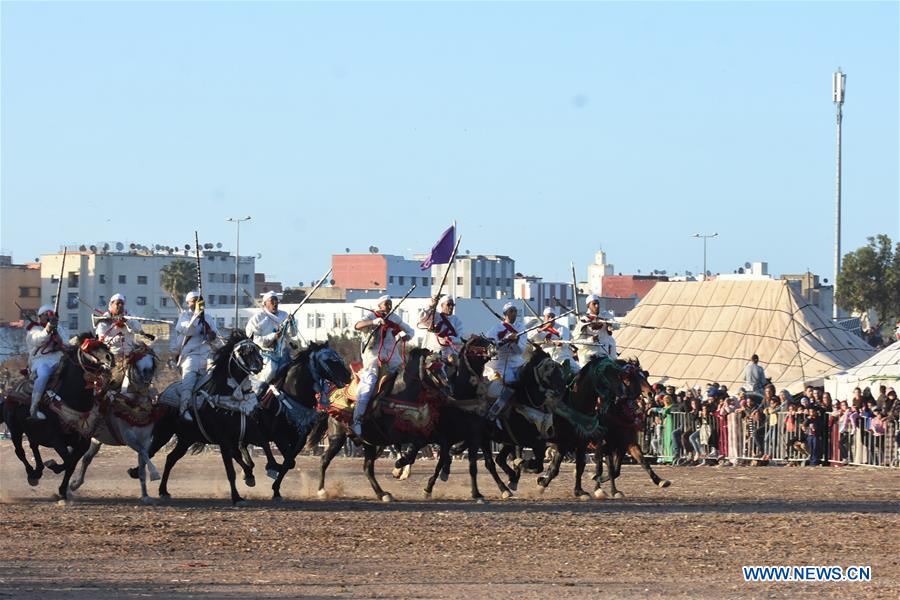 MOROCCO-CASABLANCA-HORSE SHOW-FANTASIA  