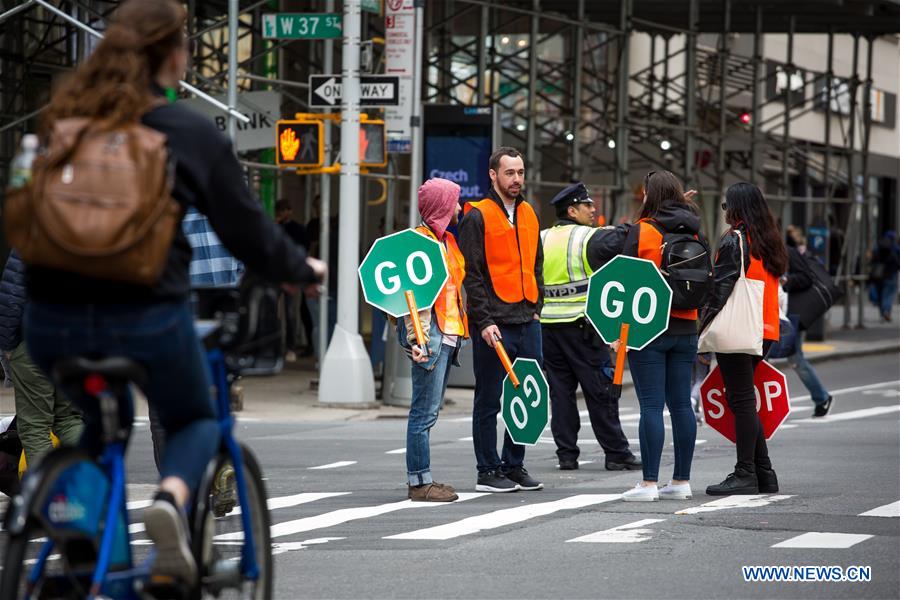 U.S.-NEW YORK-CAR FREE EARTH DAY 2019