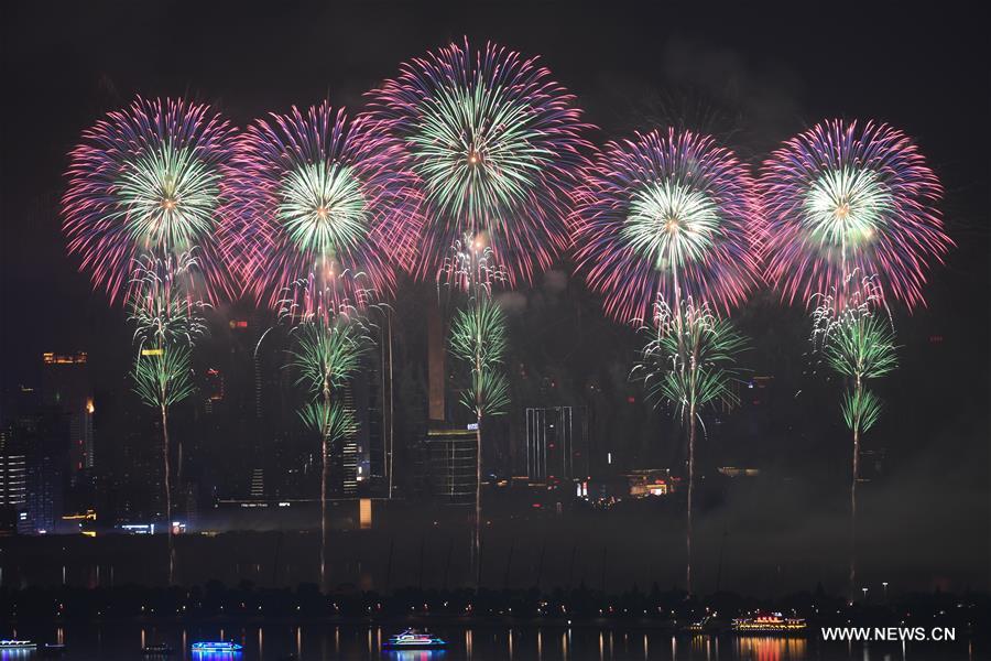 CHINA-HUNAN-CHINA-AFRICAN ECONOMIC AND TRADE EXPO-FIREWORKS(CN)