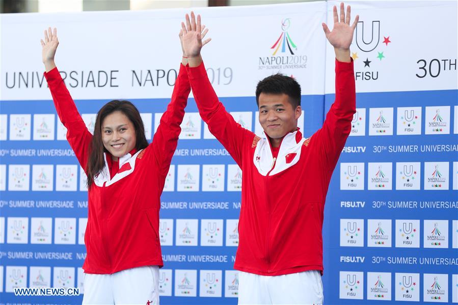 (SP)ITALY-NAPLES-SUMMER UNIVERSIADE-DIVING-3M SYNCHRO MIXED-FINAL