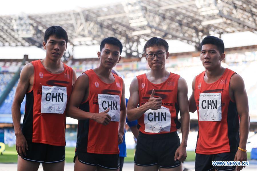 (SP)ITALY-NAPLES-SUMMER UNIVERSIADE 2019-ATHLETICS-MEN'S 4x100 RELAY