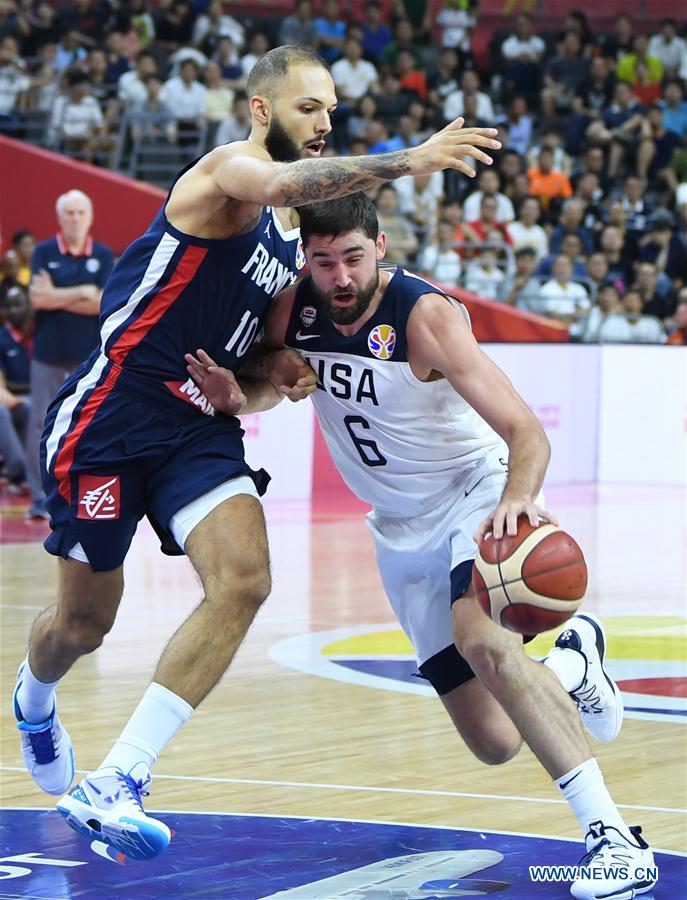 (SP)CHINA-DONGGUAN-BASKETBALL-FIBA WORLD CUP-QUARTER FINAL-USA VS FRANCE (CN)