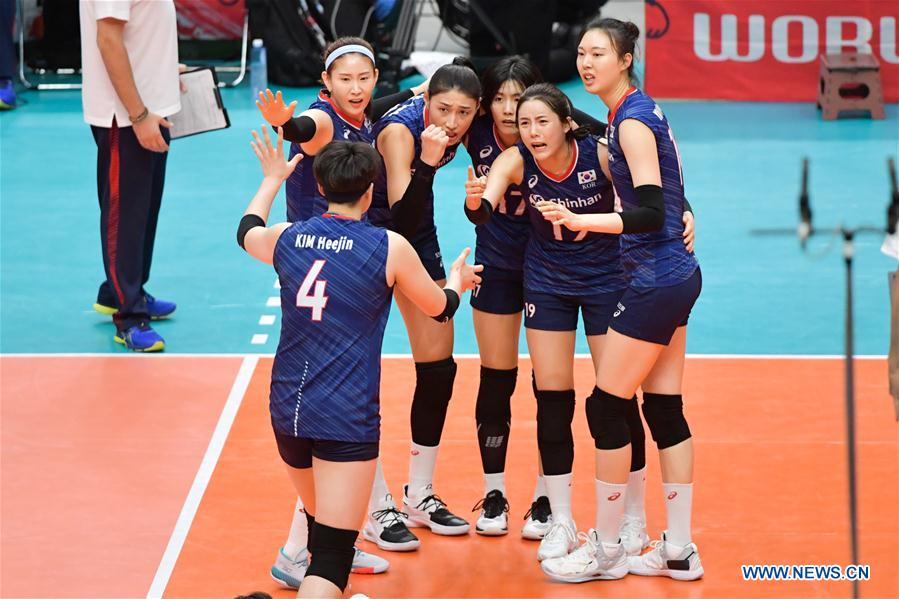 (SP)JAPAN-YOKOHAMA-VOLLEYBALL-WOMEN'S WORLD CUP-JPN VS KOR