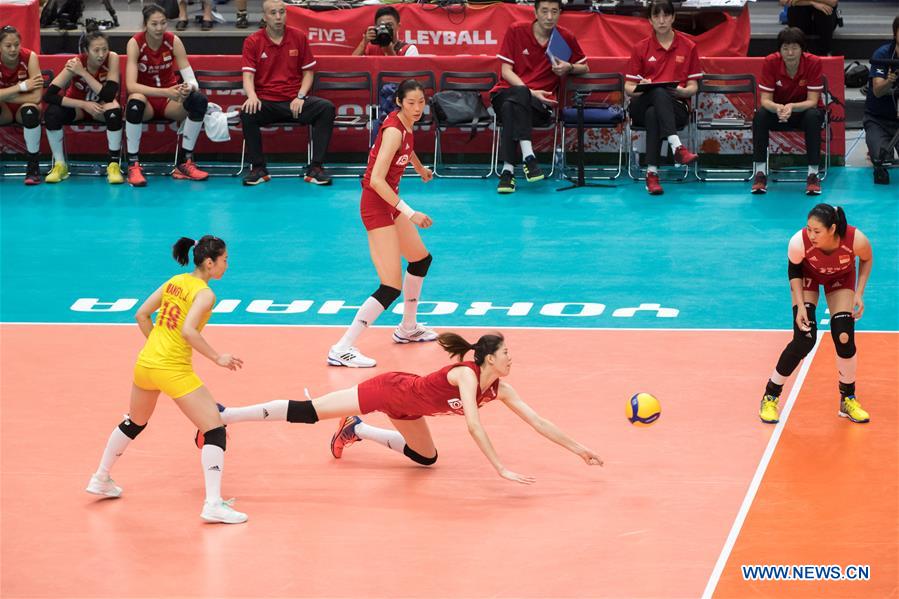 (SP)JAPAN-YOKOHAMA-VOLLEYBALL-WOMEN'S WORLD CUP-CHN VS DOM