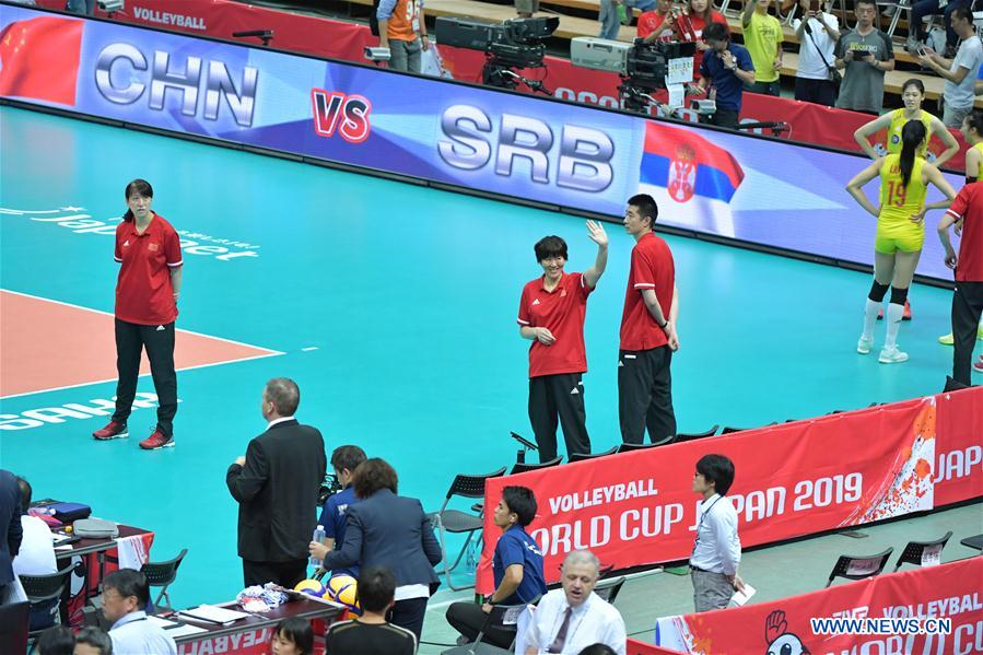 (SP)JAPAN-OSAKA-VOLLEYBALL-WOMEN'S WORLD CUP-CHN VS SRB