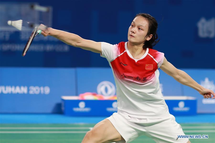 (SP)CHINA-WUHAN-7TH MILITARY WORLD GAMES-BADMINTON