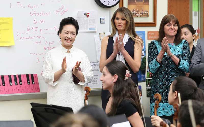 Chinese first lady visits U.S. art school