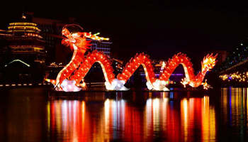 Colored lanterns seen across China to greet upcoming Lantern Festival