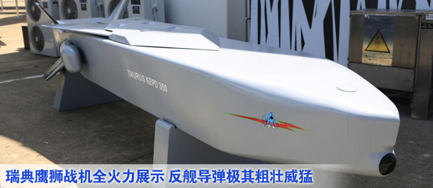 瑞典鷹獅戰(zhàn)機全火力展示 反艦導彈極其粗壯威猛