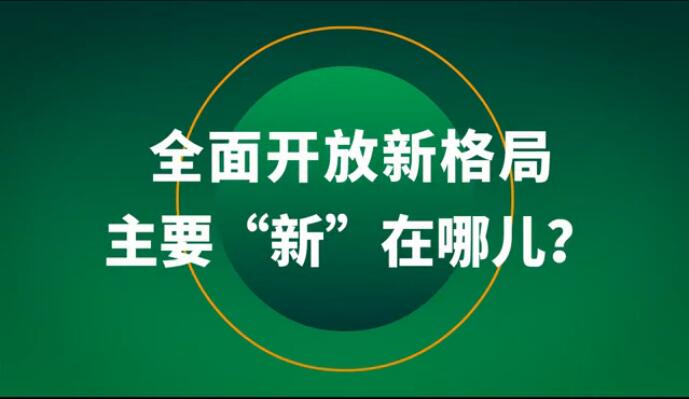 全面開放新格局主要“新”在哪兒？